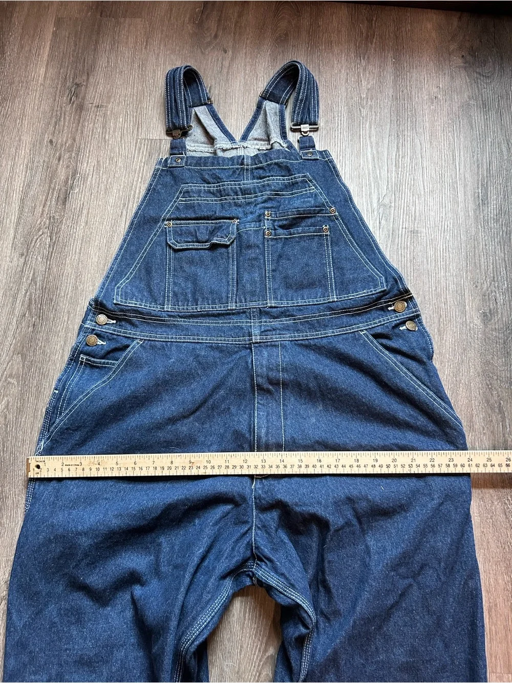Wolverine Blue Denim Carpenter Bib Overalls Men’s Sz Large 30 Workwear